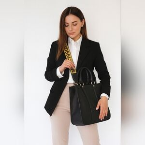 Steve Madden Bpeak Structured Faux Leather Tote -Black